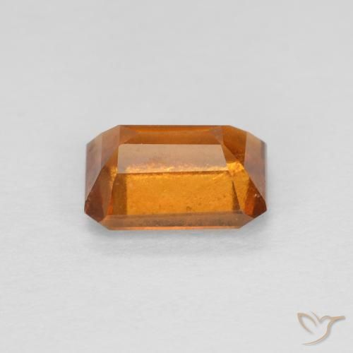 granate hessonita Naranja amarillento natural de 1.25 ct, Corte Octágono / Esmeralda, VS