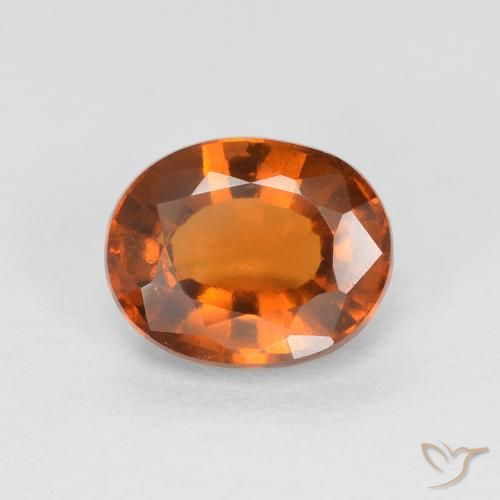 1.61ct Natural Medium Dark-Orange Granate Hessonita, Ovalada, VVS-VS