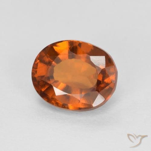 granate hessonita Medium Dark-Orange natural de 1.61 ct, Ovalada, VVS-VS