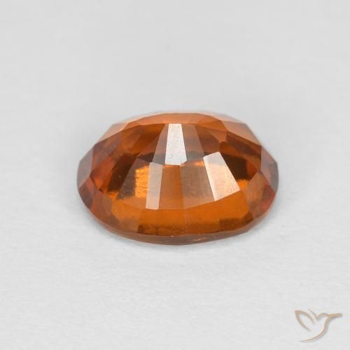 granate hessonita Medium Dark-Orange natural de 1.61 ct, Ovalada, VVS-VS