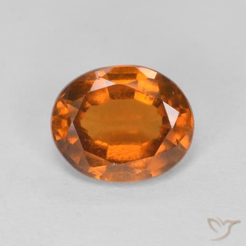 2.08ct Natural Medium Dark-Orange Granate Hessonita, Ovalada, VVS-VS
