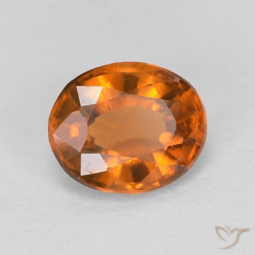 1.16ct Natural Medium Dark-Orange Granate Hessonita, Ovalada, VVS-VS, Photo A