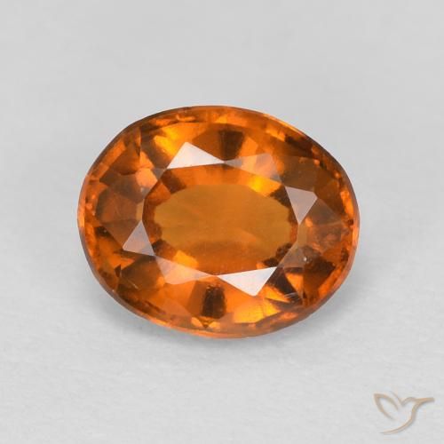 granate hessonita Medium Dark-Orange natural de 1.16 ct, Ovalada, VVS-VS
