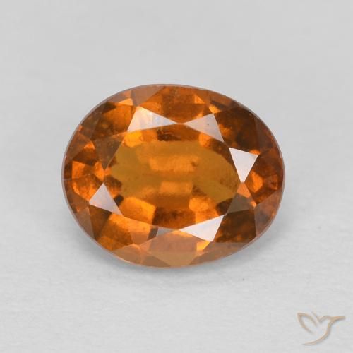 1.26ct Natural Medium Dark-Orange Granate Hessonita, Ovalada, VS