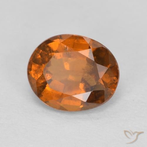 granate hessonita Medium Dark-Orange natural de 1.26 ct, Ovalada, VS