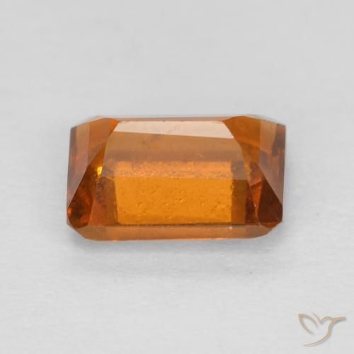 granate hessonita Naranja oscuro natural de 1.26 ct, Corte Octágono / Esmeralda, VS
