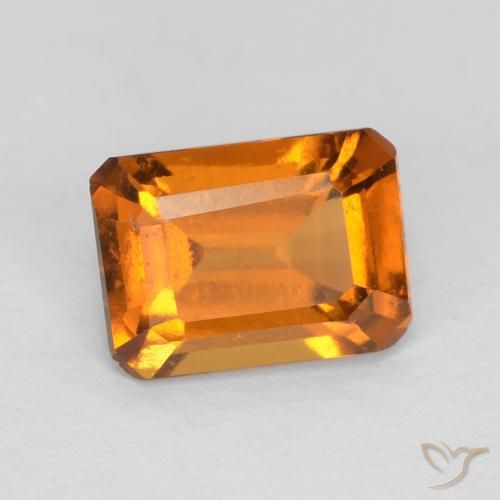 granate hessonita Medium Dark-Orange natural de 1.19 ct, Corte Octágono / Esmeralda, VS