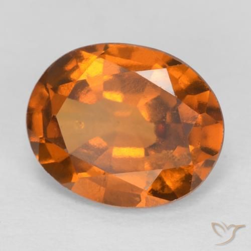 granate hessonita Naranja oscuro natural de 1.84 ct, Ovalada, VS
