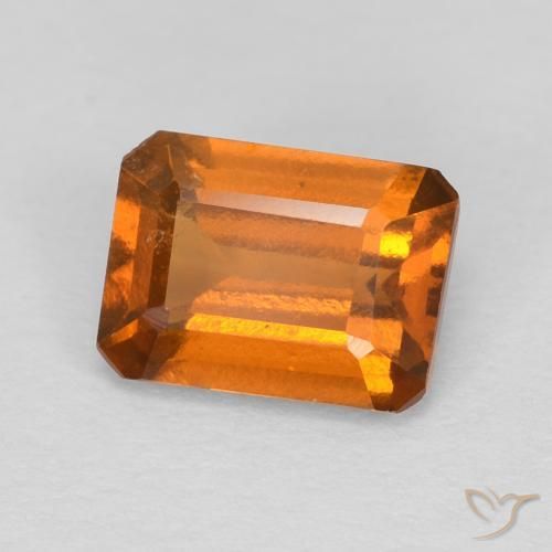granate hessonita Naranja oscuro natural de 1.18 ct, Corte Octágono / Esmeralda, VS