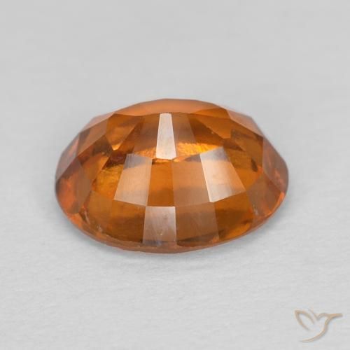 granate hessonita Naranja oscuro natural de 1.52 ct, Ovalada, VVS-VS
