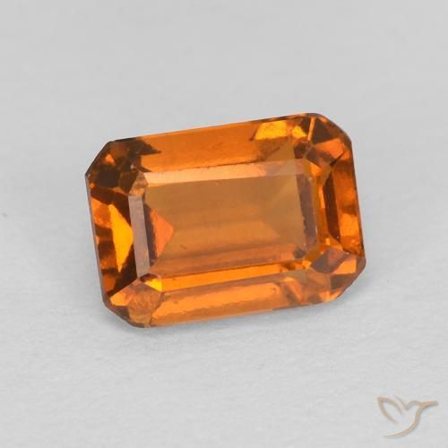 granate hessonita Medium Dark-Orange natural de 1.17 ct, Corte Octágono / Esmeralda, VVS-VS
