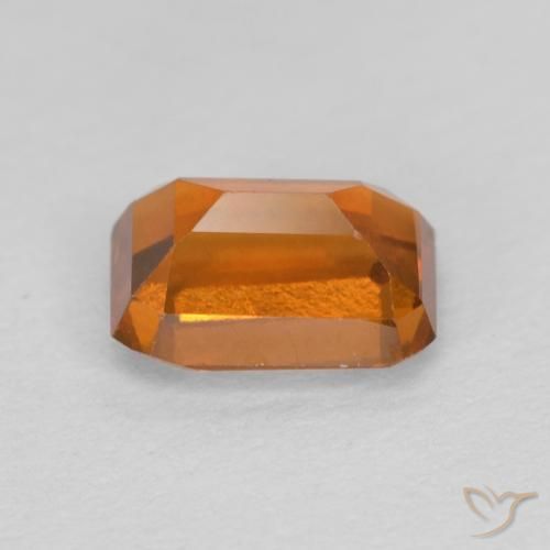 granate hessonita Medium Dark-Orange natural de 1.17 ct, Corte Octágono / Esmeralda, VVS-VS