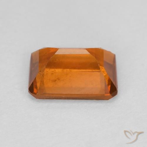 granate hessonita Naranja oscuro natural de 1.14 ct, Corte Octágono / Esmeralda, VVS-VS