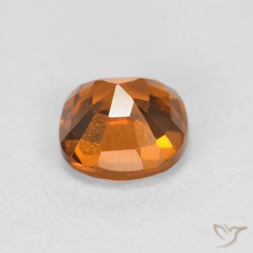 granate hessonita Naranja albaricoque natural de 1.40 ct, Forma Cojín, VVS-VS
