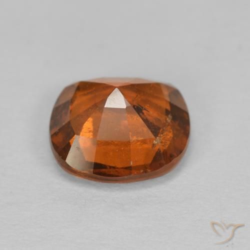 granate hessonita Naranja oscuro natural de 1.50 ct, Forma Cojín, VS