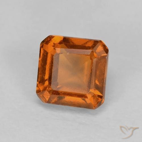 granate hessonita Naranja oscuro natural de 1.00 ct, Corte Octágono / Esmeralda, VVS-VS