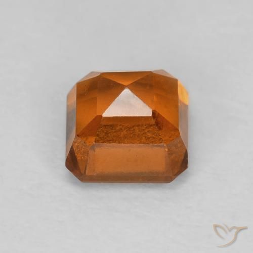 granate hessonita Naranja oscuro natural de 1.00 ct, Corte Octágono / Esmeralda, VVS-VS