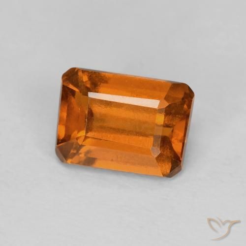 granate hessonita Medium Dark-Orange natural de 1.25 ct, Corte Octágono / Esmeralda, VVS-VS