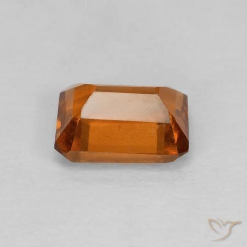 granate hessonita Medium Dark-Orange natural de 1.25 ct, Corte Octágono / Esmeralda, VVS-VS