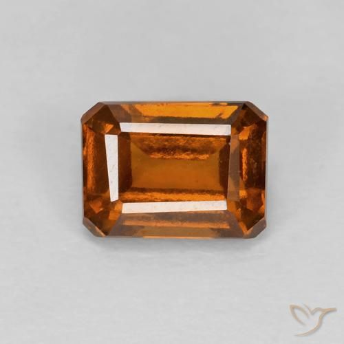 1.41ct Natural Ámbar naranja granate hessonita, corte esmeralda, VVS-VS