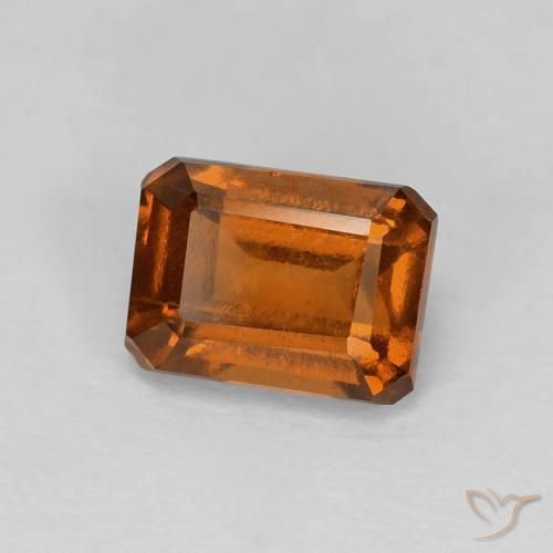 granate hessonita Ámbar naranja natural de 1.41 ct, Corte Octágono / Esmeralda, VVS-VS