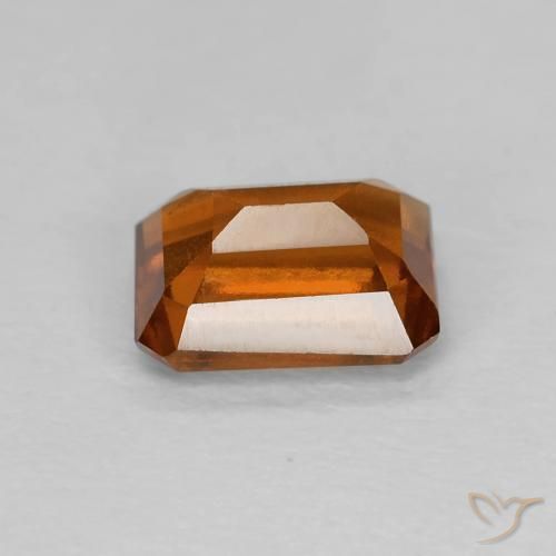 granate hessonita Ámbar naranja natural de 1.41 ct, Corte Octágono / Esmeralda, VVS-VS