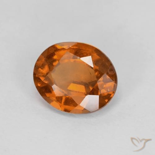 granate hessonita Medium Dark-Orange natural de 1.88 ct, Ovalada, VVS-VS