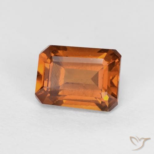 granate hessonita Naranja oscuro natural de 1.44 ct, Corte Octágono / Esmeralda, VVS-VS