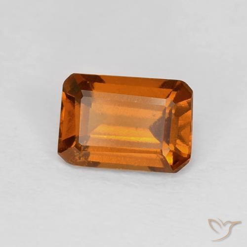 granate hessonita Medium Dark-Orange natural de 1.06 ct, Corte Octágono / Esmeralda, VVS-VS