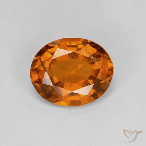 1.70ct Natural Medium Dark-Orange Granate Hessonita, Ovalada, VVS-VS