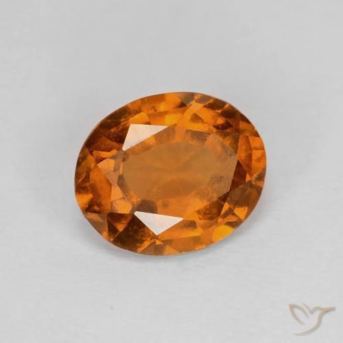 granate hessonita Medium Dark-Orange natural de 1.70 ct, Ovalada, VVS-VS