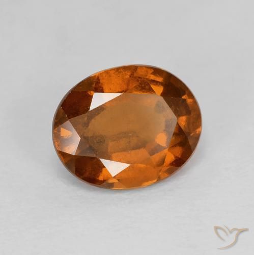 granate hessonita Naranja rojizo natural de 2.02 ct, Ovalada, VVS-VS