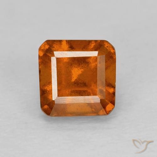 1.08ct Natural Naranja rojizo granate hessonita, corte esmeralda, VVS-VS