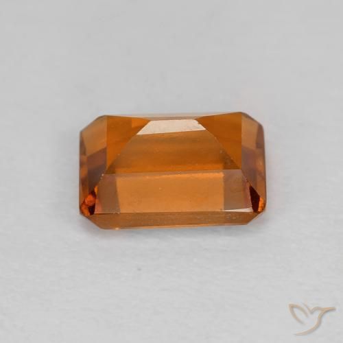 granate hessonita Naranja oscuro natural de 1.41 ct, Corte Octágono / Esmeralda, VVS-VS