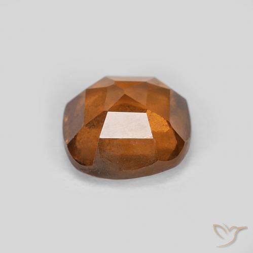 granate hessonita Medium Dark-Orange natural de 1.12 ct, Forma Cojín, VS