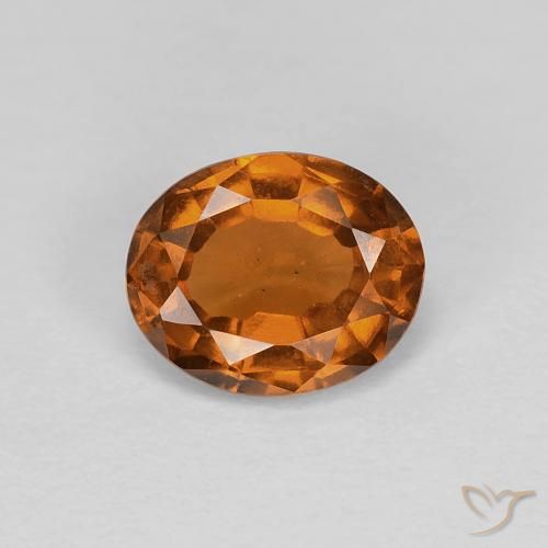 1.16ct Natural Naranja oscuro Granate Hessonita, Ovalada, VS