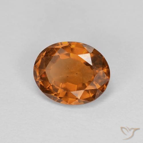 granate hessonita Naranja oscuro natural de 1.16 ct, Ovalada, VS
