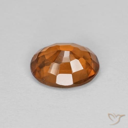 granate hessonita Naranja oscuro natural de 1.16 ct, Ovalada, VS
