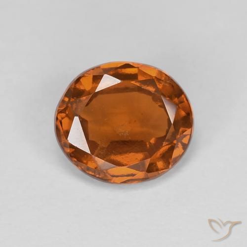 1.21ct Natural Medium Dark-Orange Granate Hessonita, Ovalada, VS