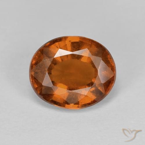 1.87ct Natural Naranja oscuro Granate Hessonita, Ovalada, VS