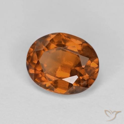 granate hessonita Naranja rojizo natural de 1.21 ct, Ovalada, VS
