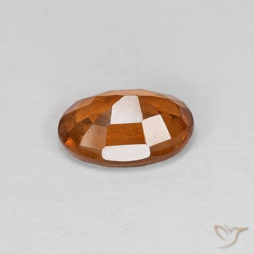 granate hessonita Naranja oscuro natural de 0.95 ct, Ovalada, VS