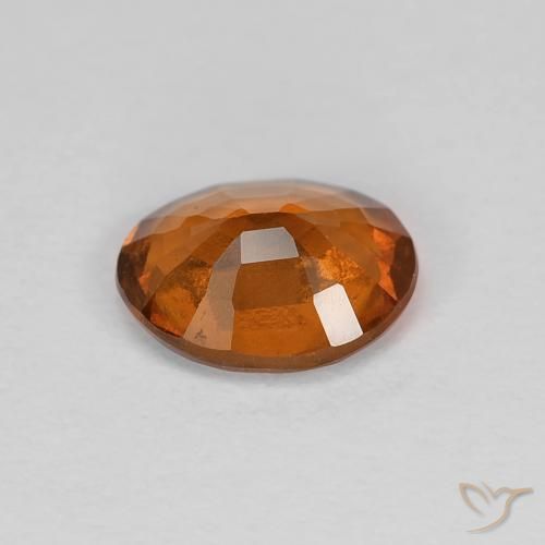 granate hessonita Ámbar naranja natural de 0.91 ct, Ovalada, VS