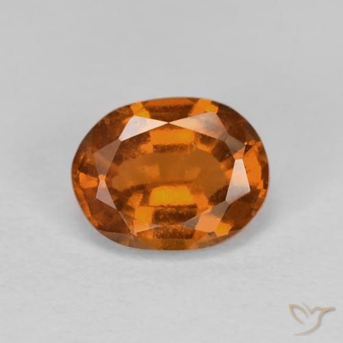 1.15ct Natural Ámbar naranja Granate Hessonita, Ovalada, VS