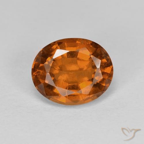 1.74ct Natural Ámbar naranja Granate Hessonita, Ovalada, VS