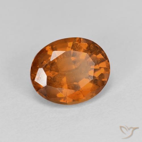 granate hessonita Ámbar naranja natural de 1.74 ct, Ovalada, VS