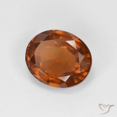 granate hessonita Naranja oscuro natural de 1.74 ct, Ovalada, VS