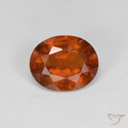 1.02ct Natural Ámbar naranja Granate Hessonita, Ovalada, VS