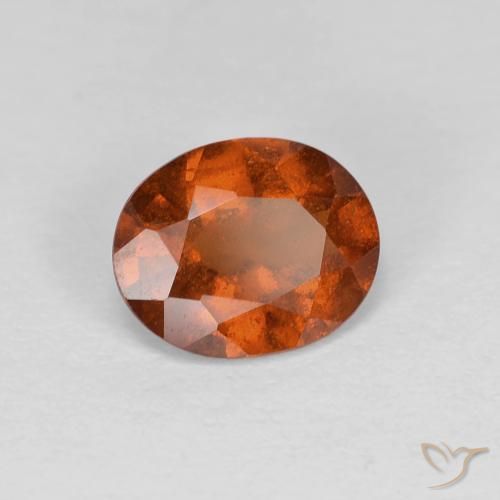 granate hessonita Ámbar naranja natural de 1.02 ct, Ovalada, VS