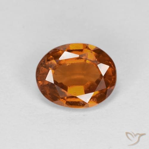 1.19ct Natural Medium Dark-Orange Granate Hessonita, Ovalada, VS